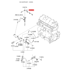 Кронштейн, клапанна форсунка 28366-21300 Mobis
