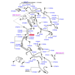 Гидравлический шланг(трубка), рулевое управление 57545-25330 Mobis