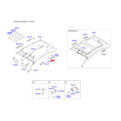 Ручка (поручень), внутрішнє оснащення задня ліва 85431-3SRL0 Mobis