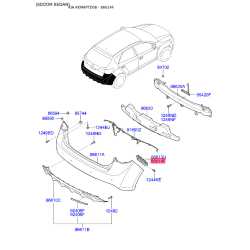 Кронштейн, буфер правий 86614-1M300 Mobis