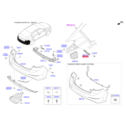Кронштейн, буфер правый 86614-F2000 Mobis