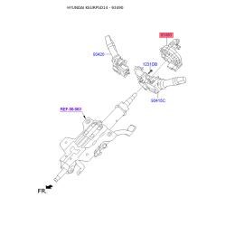 Витая пружина, подушка безопасности 93490-3S010 Mobis