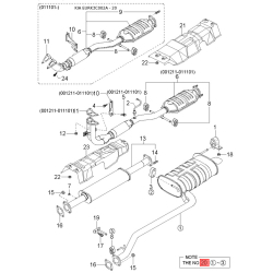 Кронштейн, буфер левый верхний 86633-3C000 Mobis
