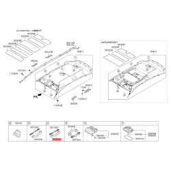 Ручка (поручень), внутрішнє оснащення задня права 85392-1D000QW Mobis