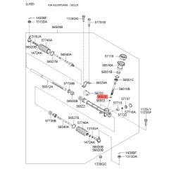 Манжета (сальник) вала шестерні (черв'яка) рульового механізму 56529-21010 Mobis