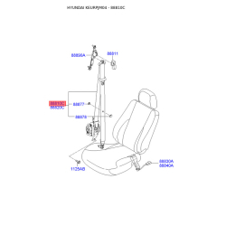 Ремень безопасности левый 88810-2E301U7 Mobis