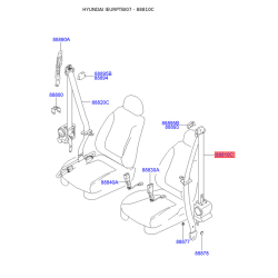 Ремень безопасности левый 88810-1C801WK Mobis