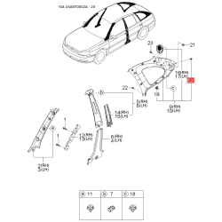 Усилитель задний боковины правый 71585-FD000 Mobis