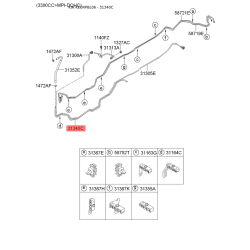 Паливопровід 31340-3E310 Mobis