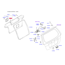 Пістон (кліпса) оббивки багажника 84349-43000WK Mobis