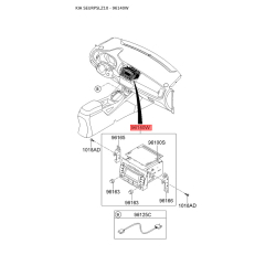 Магнитола 96160-3U230WK Mobis