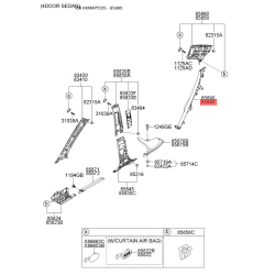 Оббивка багажника ліва 85880-1G050RU Mobis