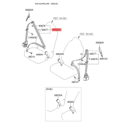 Ремінь безпеки правий 88820-2F201NM Mobis
