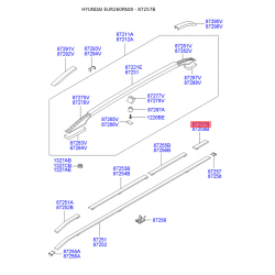 Молдинг крыши задний левый 87257-26000 Mobis