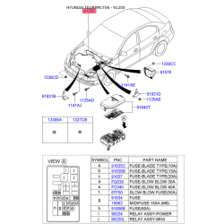 Проводка (жгут, коса) топливной рампы 91205-0N045 Mobis