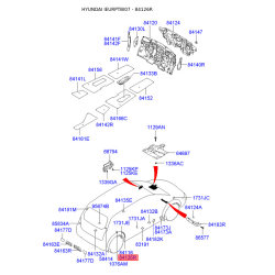 Накладка арки колеса наружная пластиковая правая 84126-1C000 Mobis