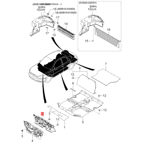 Петля капота правая 79120-FD100 Mobis - 79120FD100 - схема с каталога 2, USAKFD002A 79120FD100