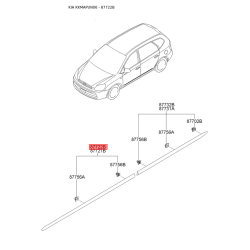 Молдинг порога, бампера и крыла правый 87712-1D000 Mobis