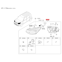 Фара основная левая 92101-B2260 Mobis