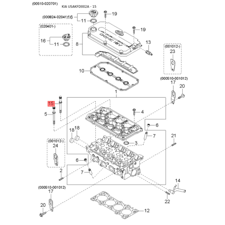 Крышка, бачок тормозной жидкости 58531-FD100 Mobis - 58531FD100 - схема с каталога 15, USAKFD002A 58531FD100