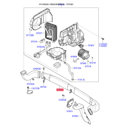 Повітропровід системи опалення та кондиціонування лівий 97940-2B000 Mobis