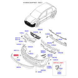 Облицовка / защитная накладка, буфер 86517-1C300 Mobis