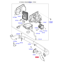 Повітропровід системи опалення та кондиціонування лівий 97950-2B000 Mobis