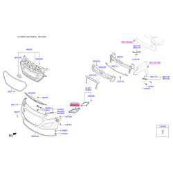 Облицовка, противотуманная фара правая 86564-A6030 Mobis
