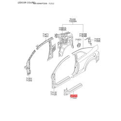 Поріг підлоги (кузов) лівий 71312-1MD10 Mobis