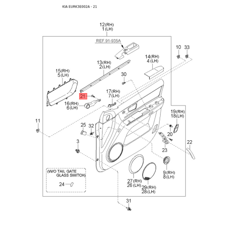 Коллектор впускной 29220-39850 Mobis - 2922039850 - схема с каталога 21, EURK3E002A 2922039850