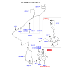 Кришка, резервуар для води (бачок омивача) 98623-26001 Mobis