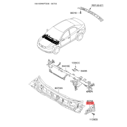 Щит моторний лівий верхній 66756-1M010 Mobis