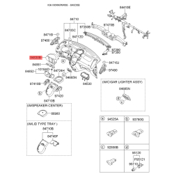 Накладка панелі приладів (торпеди) 84830-2K400WK Mobis
