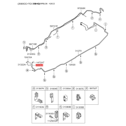 Паливопровід 31212-3E050 Mobis