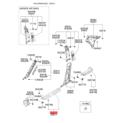 Оббивка (накладка) салону права 85881-2F000NM Mobis