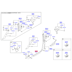 Оббивка (накладка) салону права 85880-2H0004W Mobis