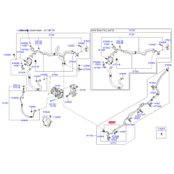 Трубопровід високого/низкого тиску, кондиціонер 97774-2B200 Mobis