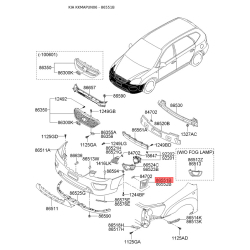 Кронштейн, буфер лівий нижній 86573-1D000 Mobis
