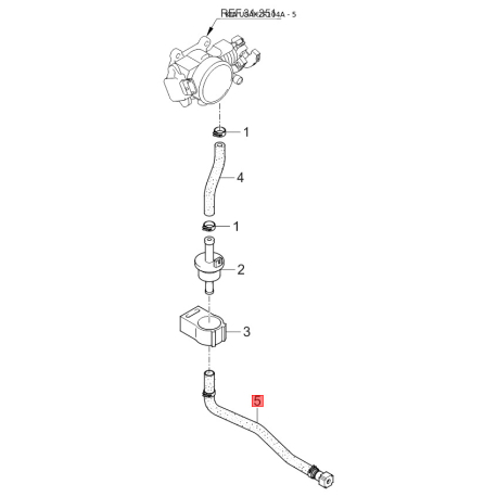 Оббивка багажника права 85920-2F001GW Mobis - 859202F001GW - схема з каталогу 5, USAK2F104A 859202F001GW