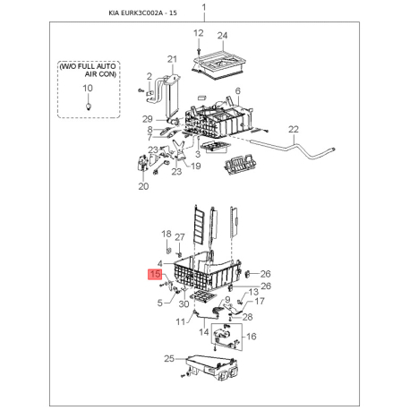 Пистон (клипса) обивки багажника 81210-3C002 Mobis - 812103C002 - схема с каталога 15, EURK3C002A 812103C002