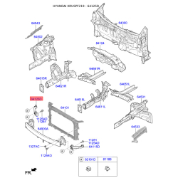 Кронштейн, облицовка радиатора правый 64128-F2000 Mobis
