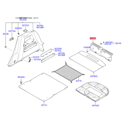 Оббивка багажника задня 85770-1C170WK Mobis