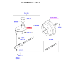 Бачок головного гальмівного циліндра 58511-2D300 Mobis