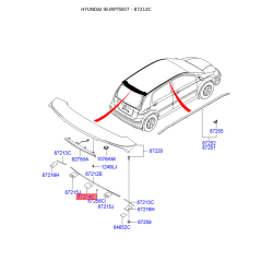 Спойлер 87214-1C000 Mobis