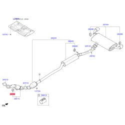 Подушка крепления выпускной системы 28762-3F000 Mobis
