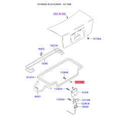 Упор (відбійник) кришки багажника нижній 81739-22000 Mobis