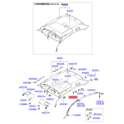 Ручка (поручень), внутреннее оснащение задняя левая 85340-3K101V2 Mobis