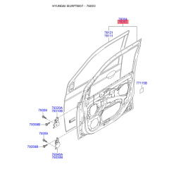 Двері, кузов ліві 76003-0B000 Mobis