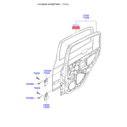 Двері, кузов праві 77121-1C010 Mobis