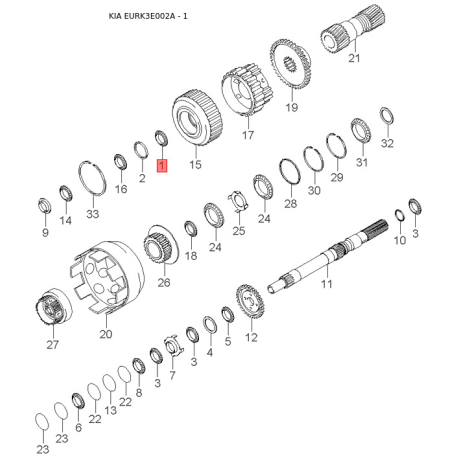 Блок управления, впрыскивание топлива 39110-39465 Mobis - 3911039465 - схема с каталога 1, EURK3E002A 3911039465
